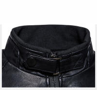 Nuevos hombres Stand Collar Tops Otoño Invierno moda Casual versátil chaqueta de cuero al aire libre suelta simplicidad comodidad abrigo sólido hombres - details 8