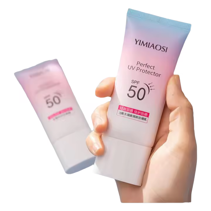 Crema de protección solar SPF50+ Bloqueador UV ligero hidratante sin aceite resistente al agua - 1