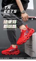 Zapatos deportivos de malla transpirables y ligeros para hombre de talla grande con borde cruzado, nueva suela suave de EVA, estilo moderno para correr y caminar - details 2