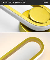 Lámpara Led de pared moderna para interior de dormitorio, luz de mesita de noche para el baño del hogar, candelabro de pared nórdico, color negro y dorado - details 7