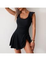 Traje de baño de una pieza 2025, falda deportiva de primavera, traje de baño conservador de talla grande para mujer. - details 1