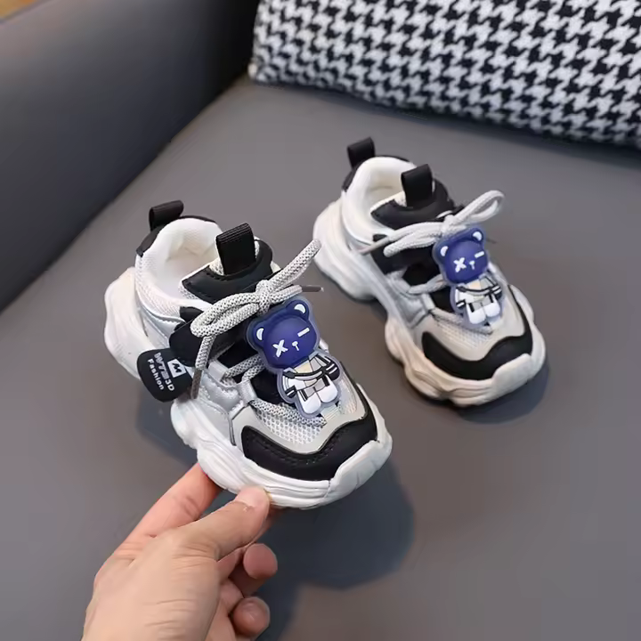 Zapatillas de Deporte Suaves Primavera para Niños y Niñas Zapatos Transpirables de Malla para Correr - 1
