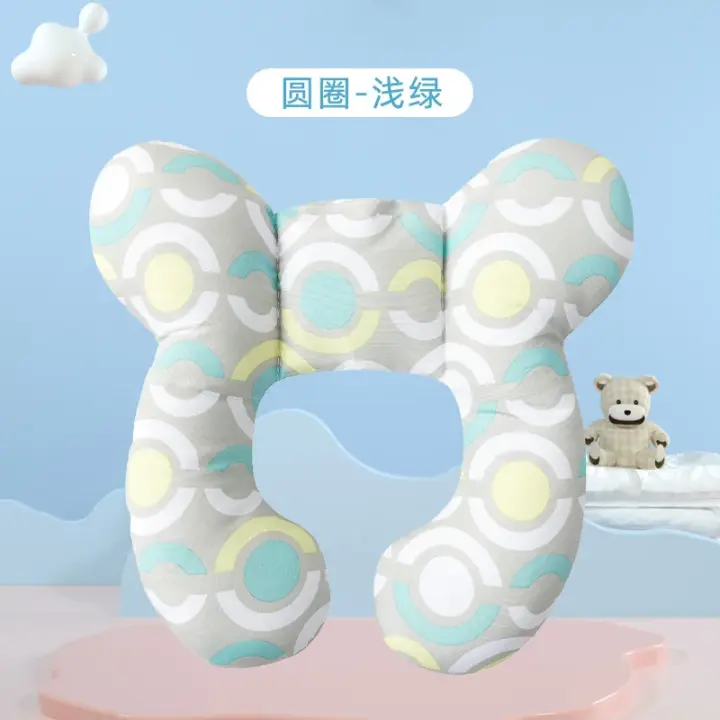 Almohada protectora para bebé, asiento de viaje para coche, almohadas de soporte para cabeza y cuello, reposacabezas en forma de U para niños recién nacidos, cojín para niños de 0 a 3 años, novedad de 2023 - 1