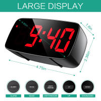 ORIA-Reloj Despertador Digital LED con Control de voz, Despertador de escritorio con pantalla de temperatura y tiempo de repetición, modo nocturno - details 3