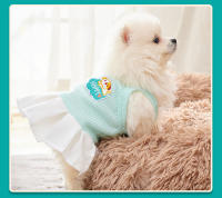 Vestido de Perrito para Exteriores Moda Set de Mascotas para Niñas Gatos Primavera Verano Material de Poliéster Diseño de Dibujos Animados Resistente a la Suciedad Ligero - details 6