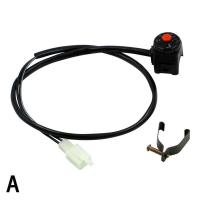 Interruptor de parada de motocicleta, botón de arranque rojo para motocicletas, - details 1
