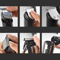 Kemei-cortadora de pelo eléctrica, Kit de belleza, afeitadora multifunción, recortadora de barba, corte inalámbrico, hine, pantalla LCD 5 - details 9