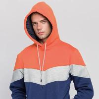 Sudadera con capucha de retales para hombre, ropa informal holgada de lana, ropa de calle cálida, moda masculina, prendas de vestir deportivas de otoño e invierno - details 3