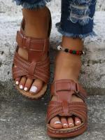 Sandalias de Cuña Premium Ortopédicas para Mujeres 2024 Punta Abierta Vintage Antideslizante Cuero Casual Plataforma Retro Zapatos 35-43 - details 6