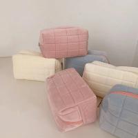 Bolsa de Cosméticos de Colores Sólidos Grande con Cierre de Cremallera - details 8