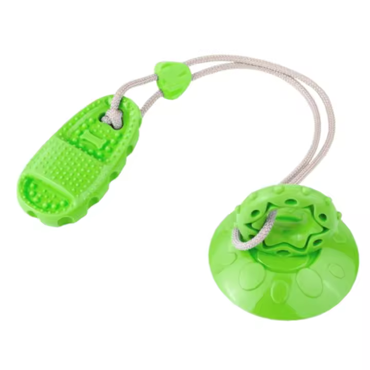 Zapatillas con ventosa para perros TPR, juguetes elásticos resistentes a mordeduras para mascotas, juguete para rechinar los dientes, pelota interactiva, juguete para masticar para perros, limpieza de dientes - 1