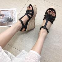Sandalias de plataforma de gran tamaño con tacón de cuña, estilo nuevo de verano 2025, zapatos romanos de suela gruesa que realzan la altura para mujer - details 6