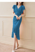 Vestido francés cheongsam mejorado, nuevo estilo para mujer, temperamento de alta gama, ceñido a la cintura, vestido estilo Tianchang de verano - details 17