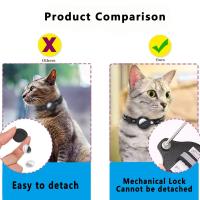 Collar para gato ajustable reflectante Breakaway con soporte para AirTag y campana – Collar de seguridad impermeable para gatitos/adultos - details 0