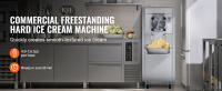 SucceBuy Máquina de Helados Comercial, 18 L/H, 1600W, Sabor Único, Cilindro de Acero Inoxidable de 6L, Limpieza Automática, Panel LED, para Restaurantes y Snack Bars - details 0