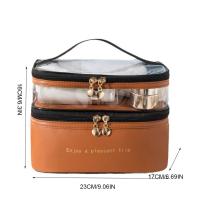 Caja de cosméticos transparente impermeable, bolsa de almacenamiento de artículos de tocador de viaje de PVC PU, bolsa de maquillaje con separación de ropa seca y húmeda - details 0