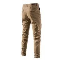 Nuevos pantalones casuales de algodón para hombres de primavera, pantalones de color sólido con múltiples bolsillos versátiles de negocios transpirables para hombres - details 5