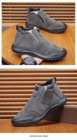 Botas cortas para hombre con aislamiento de felpa, zapatos informales, botas de nieve antideslizantes de suela gruesa, zapatos de algodón para invierno al aire libre, botines para hombre - details 15