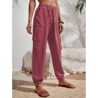 Pantalones de cintura elástica para mujer, pierna con bolsillos, estilo coreano, moda estética clásica - details 12