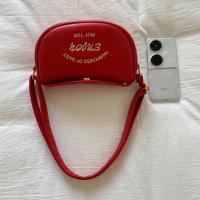 Bolso de hombro de lujo con letras coreanas simples, bolso de mano de cuero PU con bordado para mujer - details 1