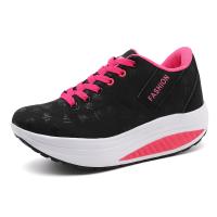 Zapatos deportivos informales para mujer, transpirables, cómodos, con tacón de cuña, suela gruesa, zapatillas con cordones - details 9