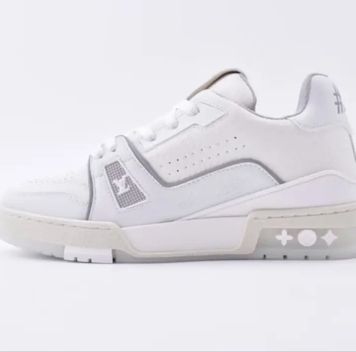 LV zapatillas de moda de banda baja zapatillas deportivas blancas para hombres y mujeres - 1