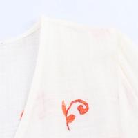 PB & ZA2025summer nueva moda femenina versátil estampado de manga larga con cuello en V vestido sencillo suelto Falda corta - details 13