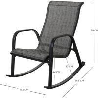 Mecedor de Patio, Resistente a la Intemperie, Ligero, Sillón Relax para Interior, Exterior(Azul, 3PC) - details 16