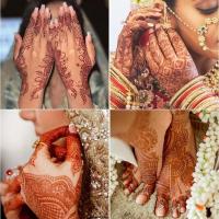 Cara marrón rojo pluma muñeca cuello herramienta de belleza tatuajes temporales encaje tatuajes falsos Henna tatuaje pegatinas flor tatuajes falsos - details 1