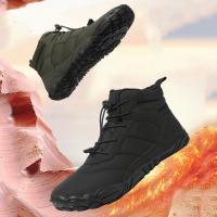 Zapatillas de deporte cálidas de invierno, zapatillas de goma Unisex para acampar, impermeables, antideslizantes, botas de nieve de tobillo alto, zapatos transpirables para correr descalzos - details 0