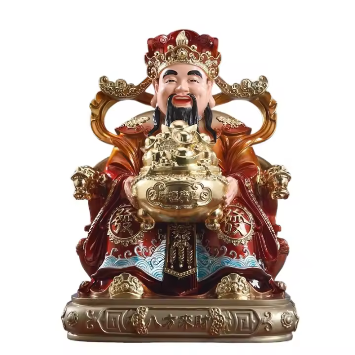 Xia Huai Zhiwen, de la riqueza, estatua de Buda, muebles para el hogar, tienda de regalos, apertura de empresa, decoración de ocho direcciones, Dios de la resina - 1