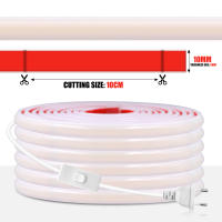 Tira de luces LED COB superbrillante, lámpara Flexible para exteriores, cinta LED impermeable con interruptor, enchufe de la UE, 220V, RA90, 240LED/m - details 1