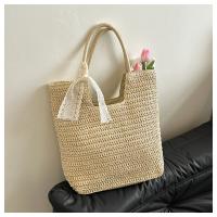 Bolso de hombro tejido hecho a mano Vintage para playa para mujer, bolsas de compras de rafia y ratán, bolsos bohemios para mujer, bolsos informales para viajes y vacaciones de verano - details 19