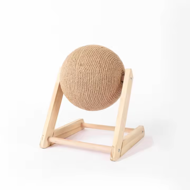 Cratchers Para Gatos, Juguetes De Bolas De Sisal Y Madera, Triángulo Estable, Cosas Para Interiores, Rascador Resistente - 1