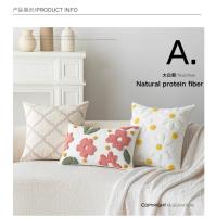 Funda de Almohada Pastoral Floral Grande Estilo Simple Moderno para Sala de Estar Sofá - details 4
