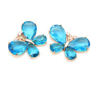Colgantes de Mariposa de Vidrio de Zirconia de Brasso Dorado 18K Collar Aretes de Alta Calidad Accesorios de Joyería DIY - details 11