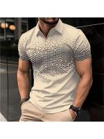 Polo de verano 2025 para hombre, manga corta, top de moda popular, estampado, corte ajustado. - details 5