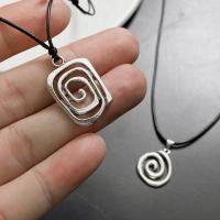 Collar Gótico Boho de Espiral Vortex Hecho a Mano de Cuero Joyería de Moda 2023 Y2K para Mujeres - details 4