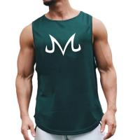 Chaleco de gimnasio a la moda de verano para hombre, camiseta deportiva sin mangas para Fitness y culturismo, camiseta sin mangas para correr de malla de secado rápido de Anime - details 8