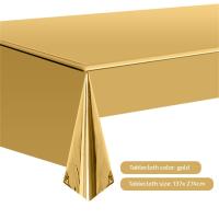 Mantel de Mesa de Plástico Dorado Rosa Cubierta de Mesa Desechable para Fiestas 137x274cm - details 10