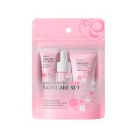 3 unids/set Japón Sakura cuidado de la piel conjunto coreano cara suero crema de esencia hidratante reparación crema de ojos cosméticos cuidado de la piel conjunto - details 3
