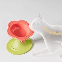 Cuenco de cerámica con forma de flor para gato, altura ajustable, protección del cuello, base alta para mascotas, gran capacidad, ángulo inclinado - details 6