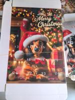 Calendario de Adviento de Navidad 2024,con 24 encantadores colgantes de perro salchicha, adornos de árbol de Navidad para decora - details 1