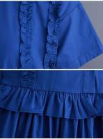 2024 Primavera Verano nuevos vestidos camiseros de retales para mujeres de manga corta sueltos Casual Vintage vestido largo moda ropa elegante - details 11