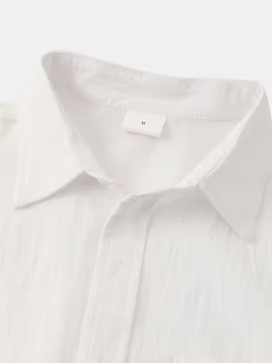 Camisa con botones de manga corta de lino y algodón de estilo chino para hombre, 2023 - 1