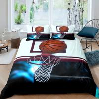Cubierta de Edredón de Baloncesto con Temática Deportiva 3D en Negro Microfibra Ideal para Juegos Competitivos y Deporte en Cama - details 5