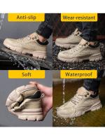 Zapatos de seguridad para hombres con punta de acero, zapatos de trabajo antiaplastamiento, anti-perforación, zapatos indestructibles, botas protectoras, botas tácticas - details 2