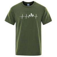 Camiseta de verano para hombre con electrocardiograma estilo urbano manga corta moda Haruku - details 8