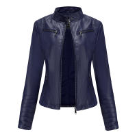 Chaqueta de cuero de imitación para mujer, abrigo de motociclista de moda, ropa de primavera y otoño - details 2