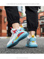 Nuevos zapatos ligeros de baloncesto para niños, zapatos deportivos con hebilla giratoria para niños, zapatillas deportivas transpirables para correr, zapatos de tenis para niños al aire libre - details 17